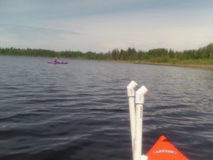 Lee Cuesta kayak in Lake Cassidy.