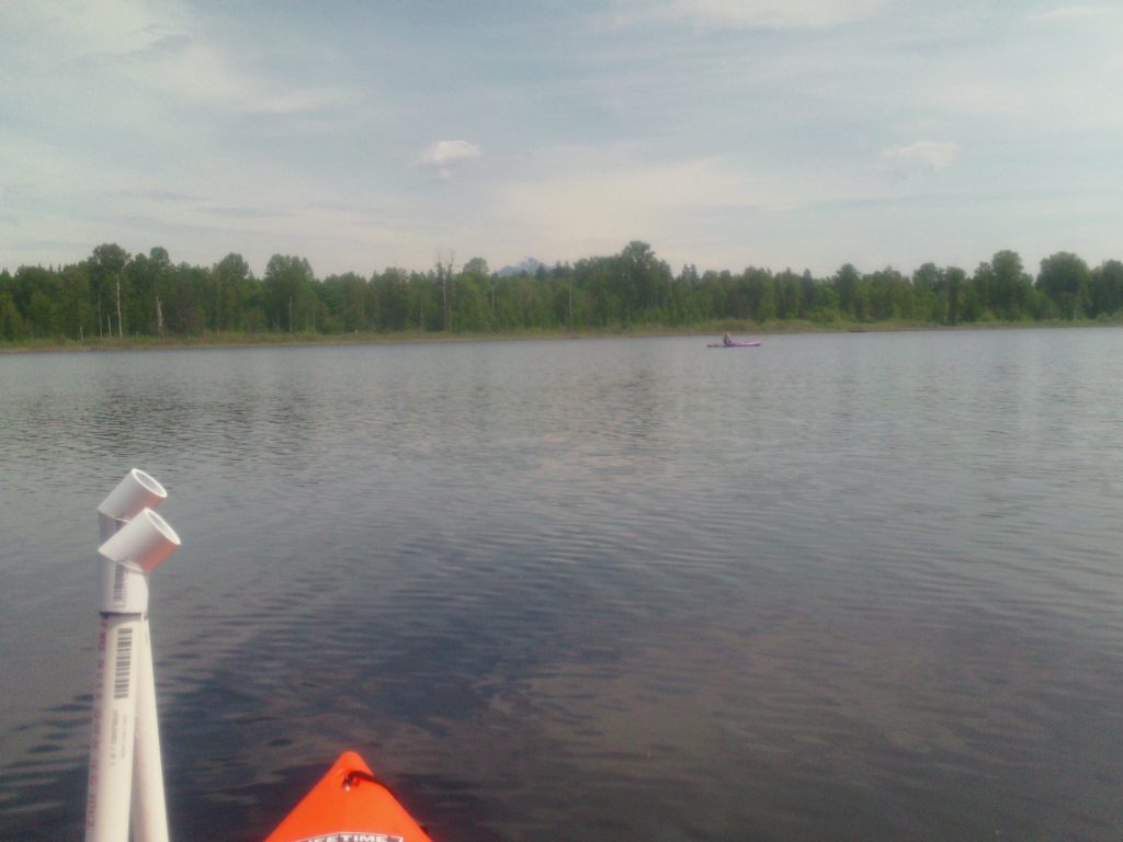 Lee Cuesta kayak in Lake Cassidy.